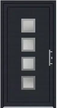 Panto Kunststoff-Haustür K025 Weiß-Anthrazit 100 cm x 200 cm DIN R