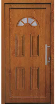 Panto Kunststoff-Haustür K001 Golden Oak 110 cm x 210 cm Anschlag Rechts