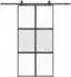vidaXL Schiebetür mit Beschlag Schwarz 102,5x205 cm Hartglas 3375885