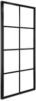 vidaXL Schiebet&uuml;r Aluminium und ESG Glas 76x205 cm Schwarz