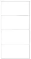 vidaXL Schiebet&uuml;r ESG Glas und Aluminium mattiert 102,5x205 cm Wei&szlig;