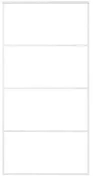 vidaXL Schiebet&uuml;r ESG Glas und Aluminium Mattiert 102,5x205 cm Wei&szlig; 151665