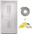vidaXL Haustür Weiß 98x208 cm PVC 3187888