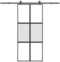 vidaXL Schiebet&uuml;r mit Beschlag 90x205 cm Hartglas & Aluminium