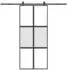 vidaXL Schiebetür mit Beschlag 90x205 cm Hartglas & Aluminium 3332975
