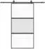 vidaXL Schiebetür mit Beschlag Schwarz 102,5x205 cm Hartglas 3375879