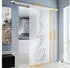 Inova Glasschiebetür Curved 880 x 2035 mm Komplettset mit Griffmuschel