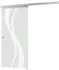 Inova Glasschiebetür Wellenförmig Satiniert 880 x 2035 mm Komplettset mit Griffmuschel inkl. 2Seitiger Softclose