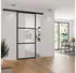 Inova Loft Glasschiebetür 880 x 2035 mm Komplettset mit Aluminium Profil Schwarz