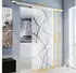 Schulte Glas-Schiebetür Kreis-Design 755x2035mm, 8mm ESG, Quadratgriff (inova)