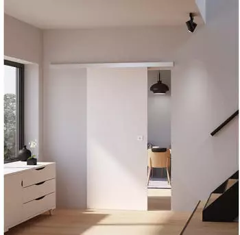 Schulte Holzschiebet&uuml;r Komplettset wei&szlig; 900x2035mm (Zimmert&uuml;r)