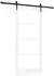 vidaXL Schiebetür 93x202cm Massivholz Kiefer und Glas, Weiß (3332344)