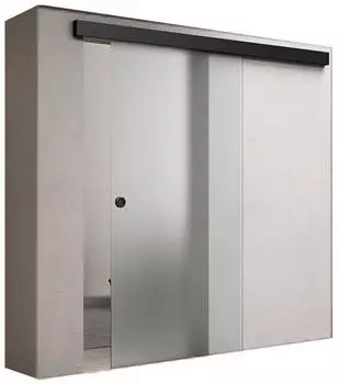 doporro Glasschiebetür Softclose 8mm ESG Nano vollsatiniert, 90x205cm