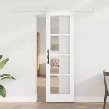 vidaXL ORKDAL Schiebet&uuml;r Wei&szlig; 61x198,5cm
