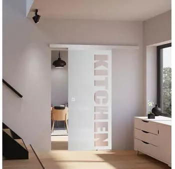 Schulte Glasschiebet&uuml;r "Kitchen" 755x2035mm Softclose Quadratgriff