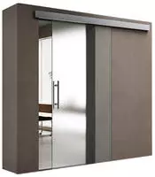 Doporro - Glasschiebet&uuml;r Komplettset 102,5 X 215 Cm 15mm Wandabstand...