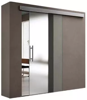 doporro Amalfi-plus 14H Glasschiebet&uuml;r Satiniert 8mm ESG, 102,5x215cm (Amalfi-plus 14H)