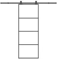 vidaXL Schiebet&uuml;r mit Beschlag 76x205 cm ESG-Glas & Aluminium