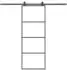 vidaXL Schiebetür mit Beschlag 76x205 cm ESG-Glas & Aluminium 3332863