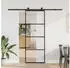 vidaXL Schiebetür mit Beschlag 76x205 cm ESG-Glas & Aluminium 3332863
