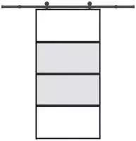 vidaXL Schiebet&uuml;r mit Beschlag 102,5x205 cm Hartglas & Aluminium