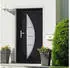 vidaXL Haustür Anthrazit 88x200 cm PVC 3187873