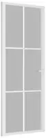 vidaXL Innent&uuml;r 76x201,5 cm Wei&szlig; Mattglas und Aluminium
