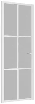vidaXL Innent&uuml;r 76x201,5 cm Wei&szlig; Mattglas und Aluminium 350580