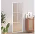 vidaXL Innentür 76x201,5 cm Weiß Mattglas und Aluminium 350580