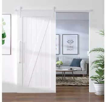 vidaXL Schiebet&uuml;rbeschlag 200 cm Stahl Wei&szlig; 151708