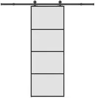 vidaXL Schiebet&uuml;r mit Beschlag 76x205 cm ESG-Glas & Aluminium