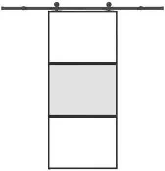 vidaXL Schiebet&uuml;r mit Beschlag 90x205 cm Hartglas & Aluminium 3332951