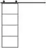vidaXL Schiebetür mit Beschlag 76x205 cm ESG-Glas & Aluminium 3152146