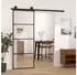 vidaXL Schiebetür mit Beschlag 76x205 cm ESG-Glas & Aluminium 3152146