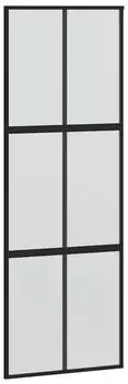 vidaXL Schiebet&uuml;r Schwarz 76x205 cm Hartglas und Aluminium 155207