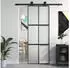 vidaXL Schiebetür Schwarz 76x205 cm Hartglas und Aluminium 155207