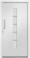vidaXL Haust&uuml;r Aluminium und PVC Wei&szlig; 100x200 cm