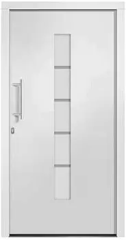 vidaXL Haust&uuml;r Aluminium und PVC Wei&szlig; 100x200 cm 3056809