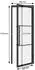 Inova Loft Glastür 830 x 2115 mm Satiniert 3 Felder DIN Rechts Komplettset Beschlag in Schwarz mit Griffstange und Zarge