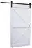 Inova Holzschiebetür Weiß 900 x 2150 mm Komplettset Schwarz mit Bügelgriff inkl. 2Seitiger Softclose