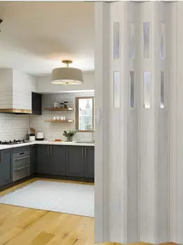 Forte Premium Kunststoff Faltt&uuml;r Luciana Wei&szlig; mit 3 D 2 Fenster