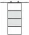 vidaXL Schiebetür mit Beschlag Schwarz 90x205 cm Hartglas 3375830