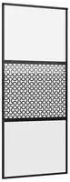 vidaXL Glast&uuml;r Schwarz 90 x 2 x 205 cm Aluminium