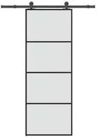 vidaXL Schiebet&uuml;r mit Beschlag 76x205 cm ESG-Glas & Aluminium