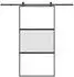 vidaXL Schiebetür mit Beschlag 102,5x205 cm Hartglas & Aluminium 3332952
