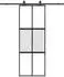 vidaXL Schiebetür mit Beschlag Schwarz 76x205 cm Hartglas 3375823