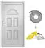 vidaXL Haustür Weiß 98x208 cm PVC 3187913