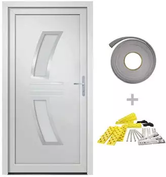 vidaXL Haust&uuml;r Wei&szlig; 98x200 cm PVC 3187927