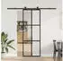 vidaXL Schiebetür mit Beschlag 76x205 cm ESG-Glas & Aluminium 3332818