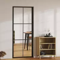 vidaXL Innent&uuml;r ESG Glas und Aluminium 83x201,5 cm Schwarz